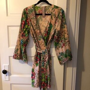 Knee length floral robe